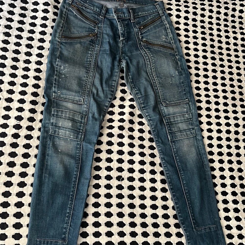 Citizens of humanity jeans - low rise cargo style with zippers/multiple pockets